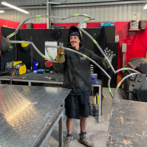 Custom fabrication Auckland - bespoke stainless steel sculpture for Orewa beach