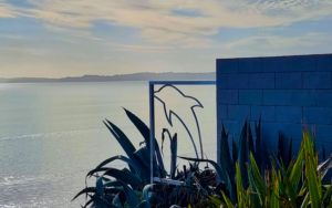 Custom fabrication Auckland - bespoke stainless steel sculpture for Orewa beach