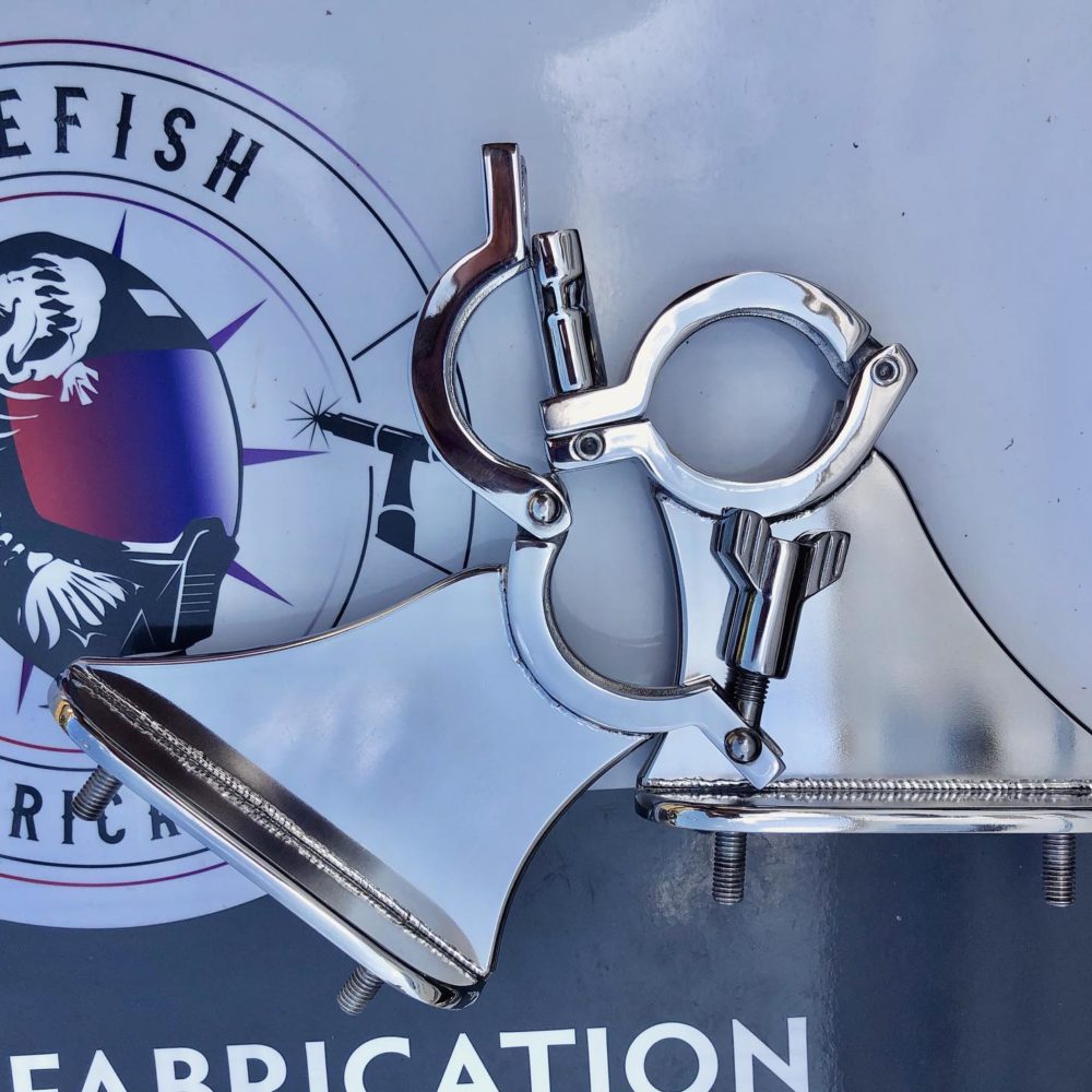 Custom stainless steel clamps by Fabricators, Firefish Fabrication, Auckland.