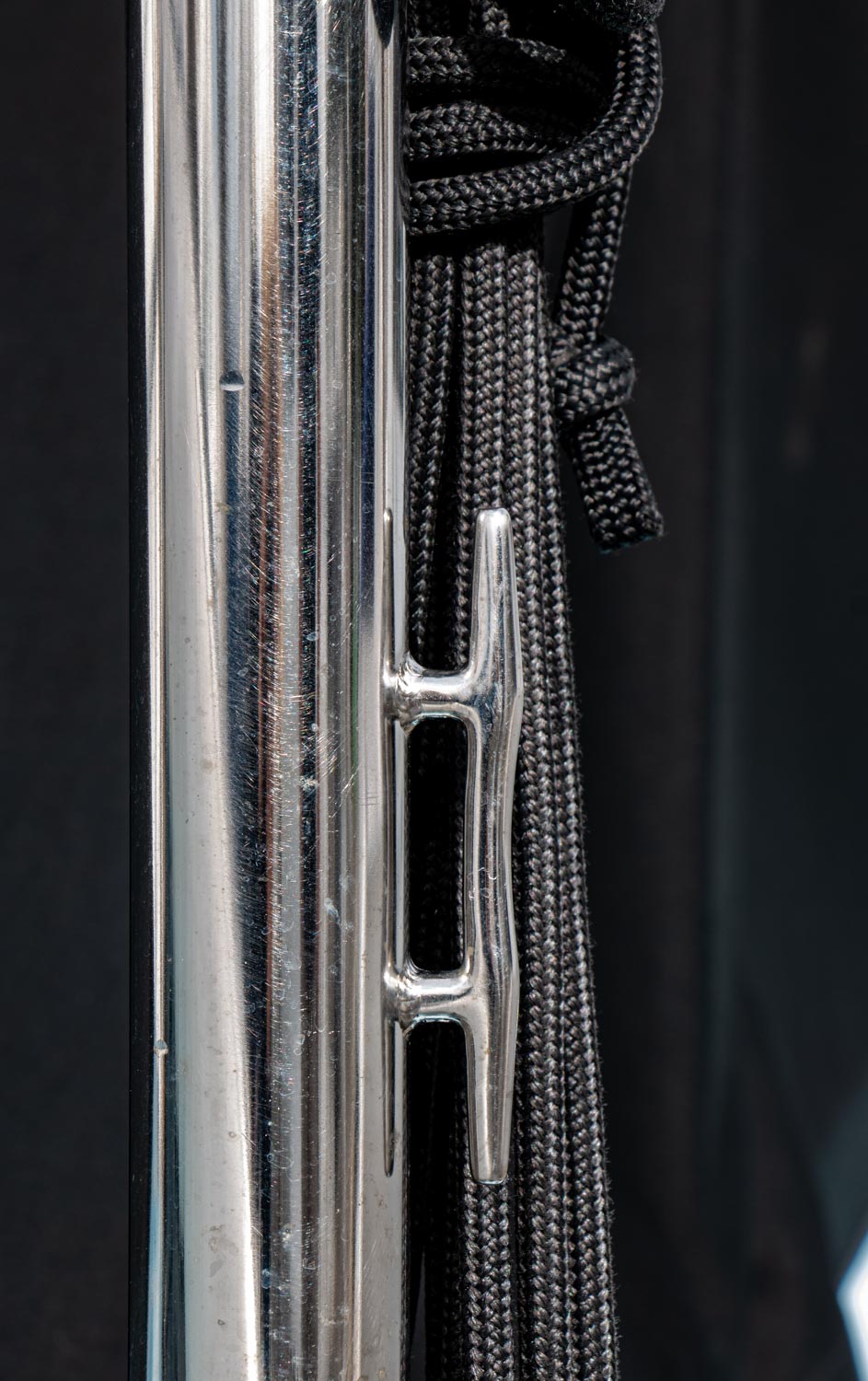 Custom rope holder by marine Stainless Steel Fabricators, Firefish Fabrication, Auckland.
