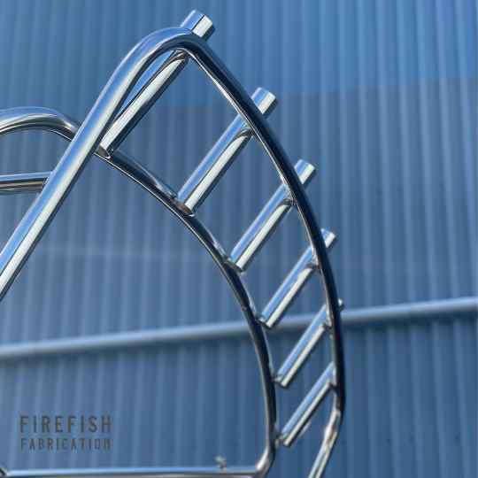 Custom rocket launcher by marine Stainless steel fabricators in auckland, crafting rocket launchers for all boats. Metal tubing fabricators