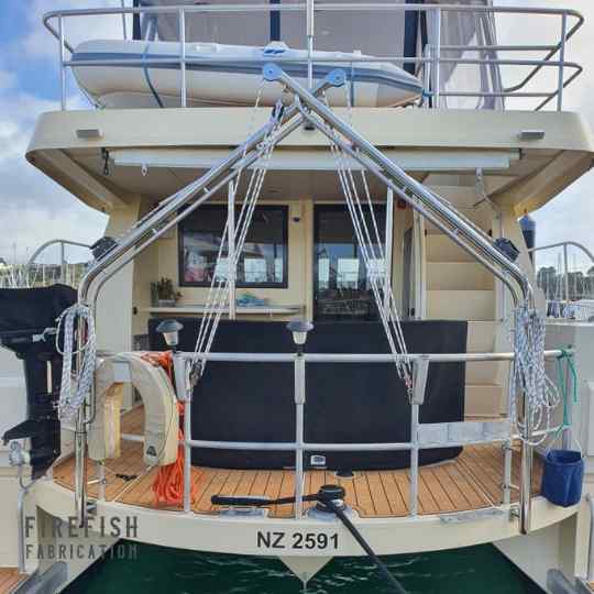 Marine stainless steel fabrication auckland, Custom boat davit systems.